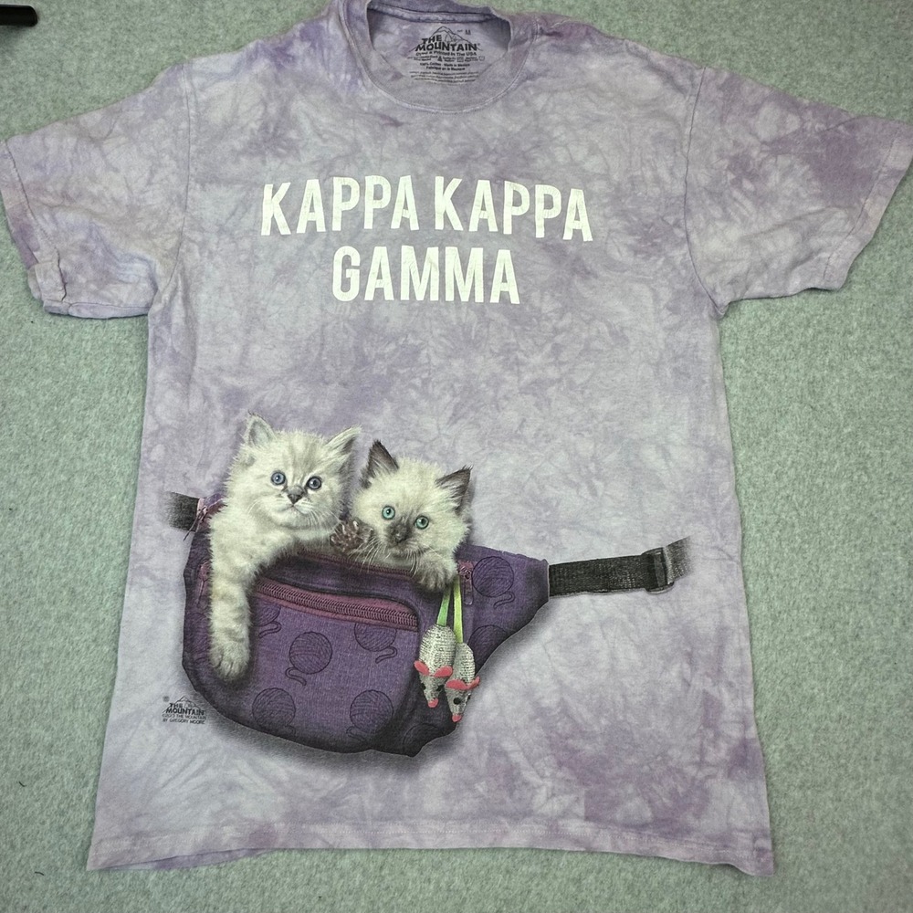 The‎ Mountain Kappa Kappa Gamma Kitten Fanny Pack Tie Dye T-Shirt Purple Medium